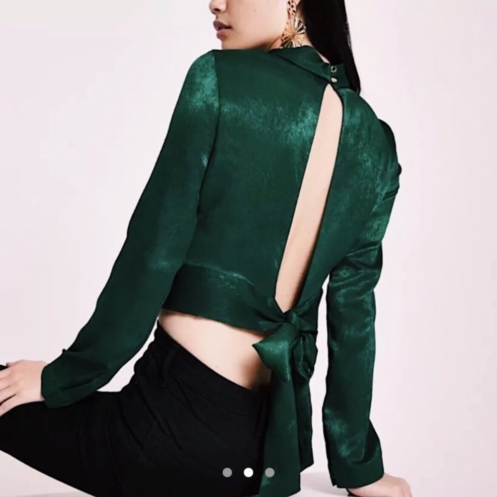 River Island High neck open back crop top